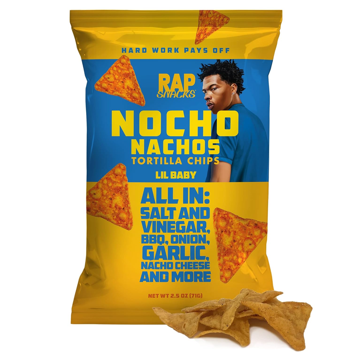 1-19.jpg Rap Snacks Lil Baby All In Nocho Nachos Tortilla Chips Pack of 6 - Image 1