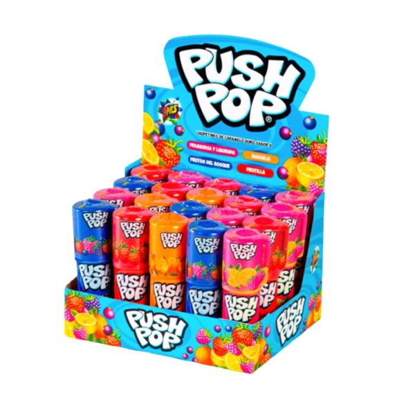 Push POP Candy Assorted Fruit Flavours 20pcs x 14g